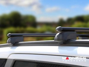 Alfa Romeo Stelvio Roof Rack Cross Bars - for models w/ factory roof rails - Black